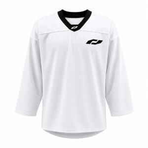 Eishockeytrainingstrikot JR HOCKEY weiß / schwarz