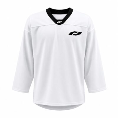 Eishockeytrainingstrikot JR HOCKEY weiß / schwarz
